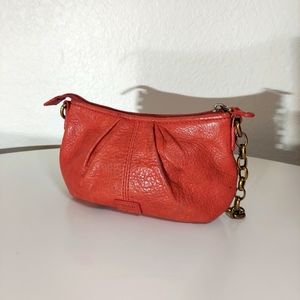 Fossil Red Brown Leather Mini Bag